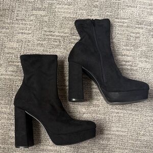 Madden Girl sock heeled boots